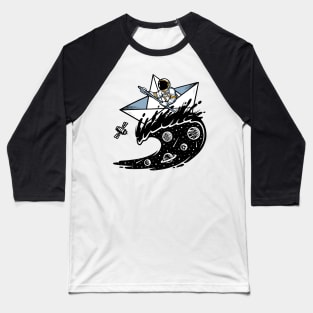 astronaut sailing illustration Baseball T-Shirt